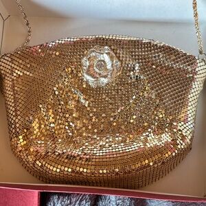 Gold Sequin Mesh Clutch shoulder Bag vintage